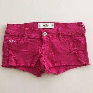 Hollister pink denim shorts